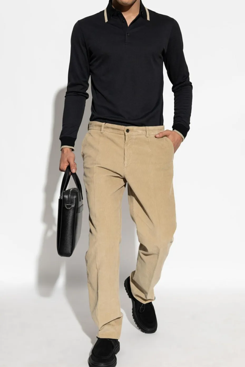 Dolce & Gabbana BLACK Long sleeve polo