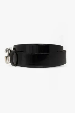 Dolce & Gabbana BLACK Patent leather belt with logo