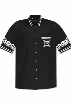 Dolce & Gabbana BLACK Patterned silk shirt