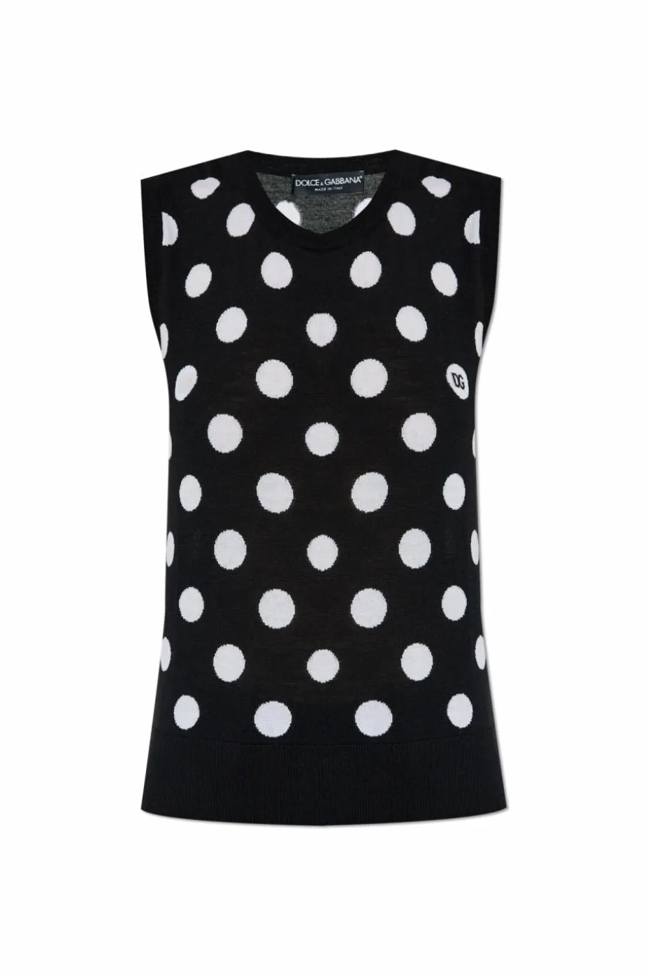 Dolce & Gabbana BLACK Polka dot pattern vest
