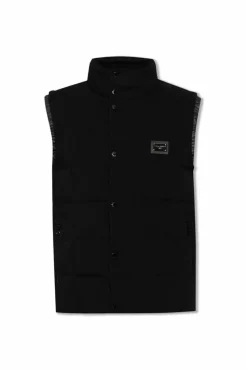Dolce & Gabbana BLACK Quilted vest with logo