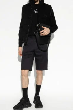Dolce & Gabbana BLACK Quilted vest with logo