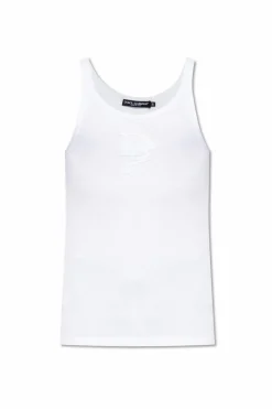 Dolce & Gabbana BLACK Ribbed sleeveless t-shirt