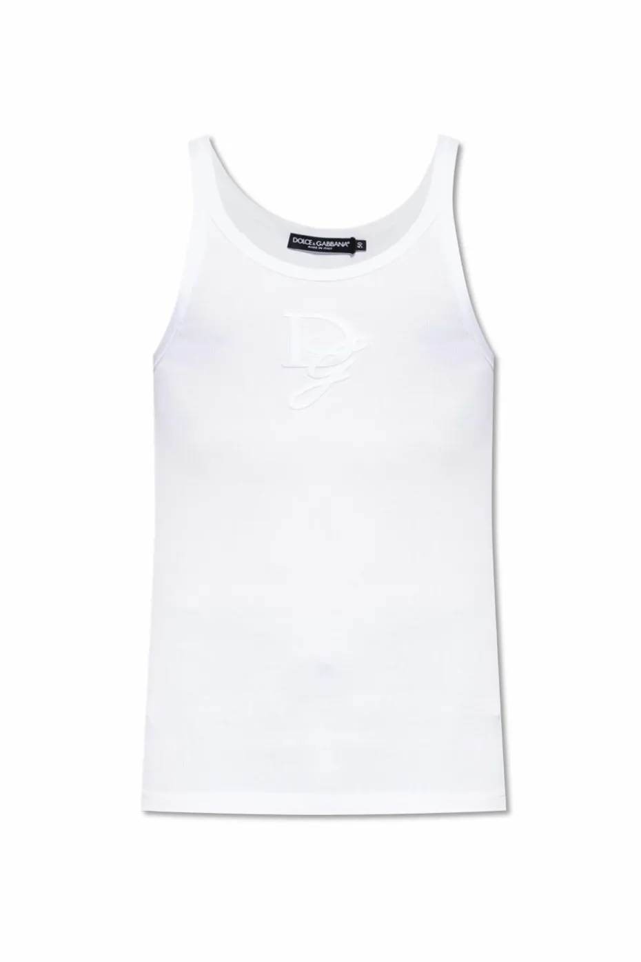 Dolce & Gabbana BLACK Ribbed sleeveless t-shirt