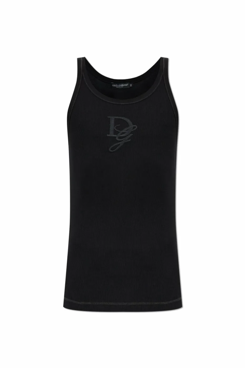 Dolce & Gabbana BLACK Ribbed sleeveless t-shirt