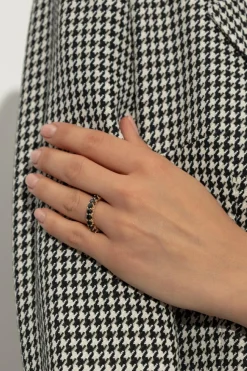 Dolce & Gabbana BLACK Ring with sapphires