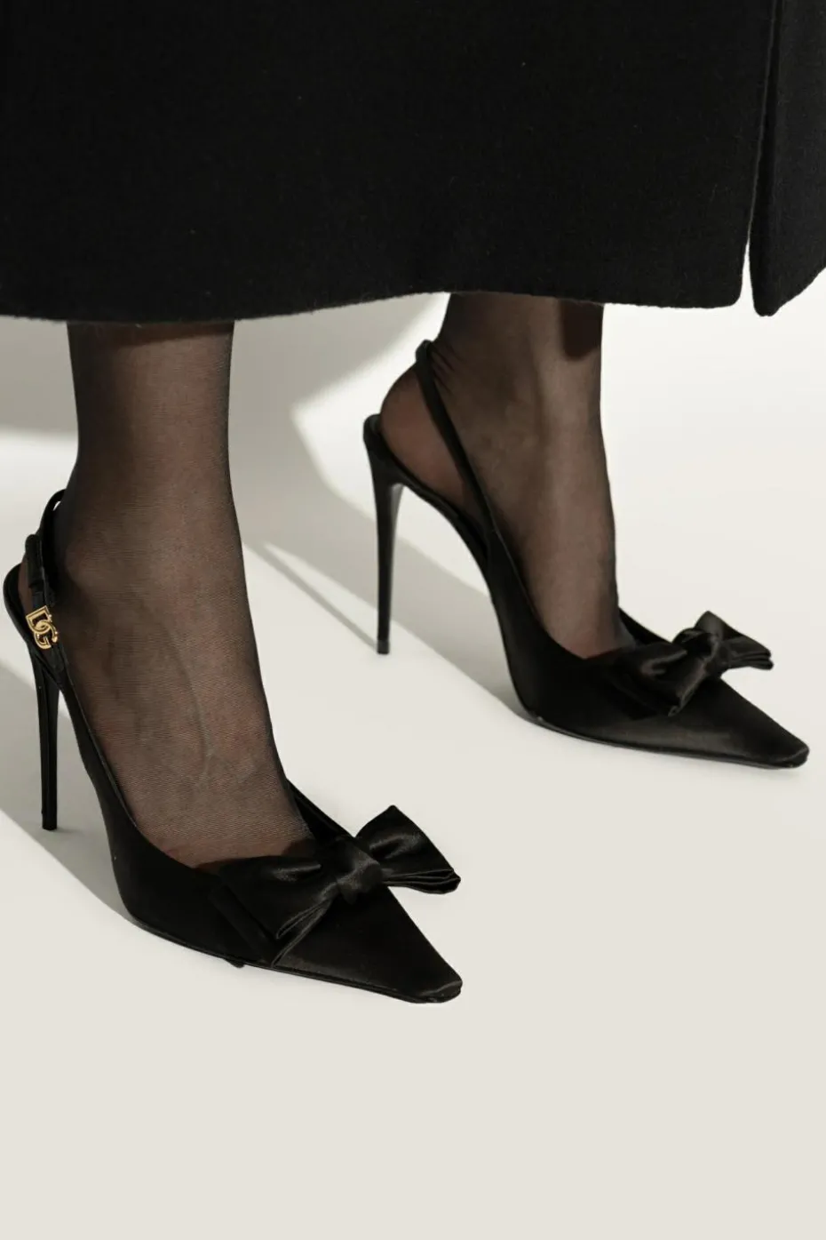 Dolce & Gabbana BLACK Satin high heels