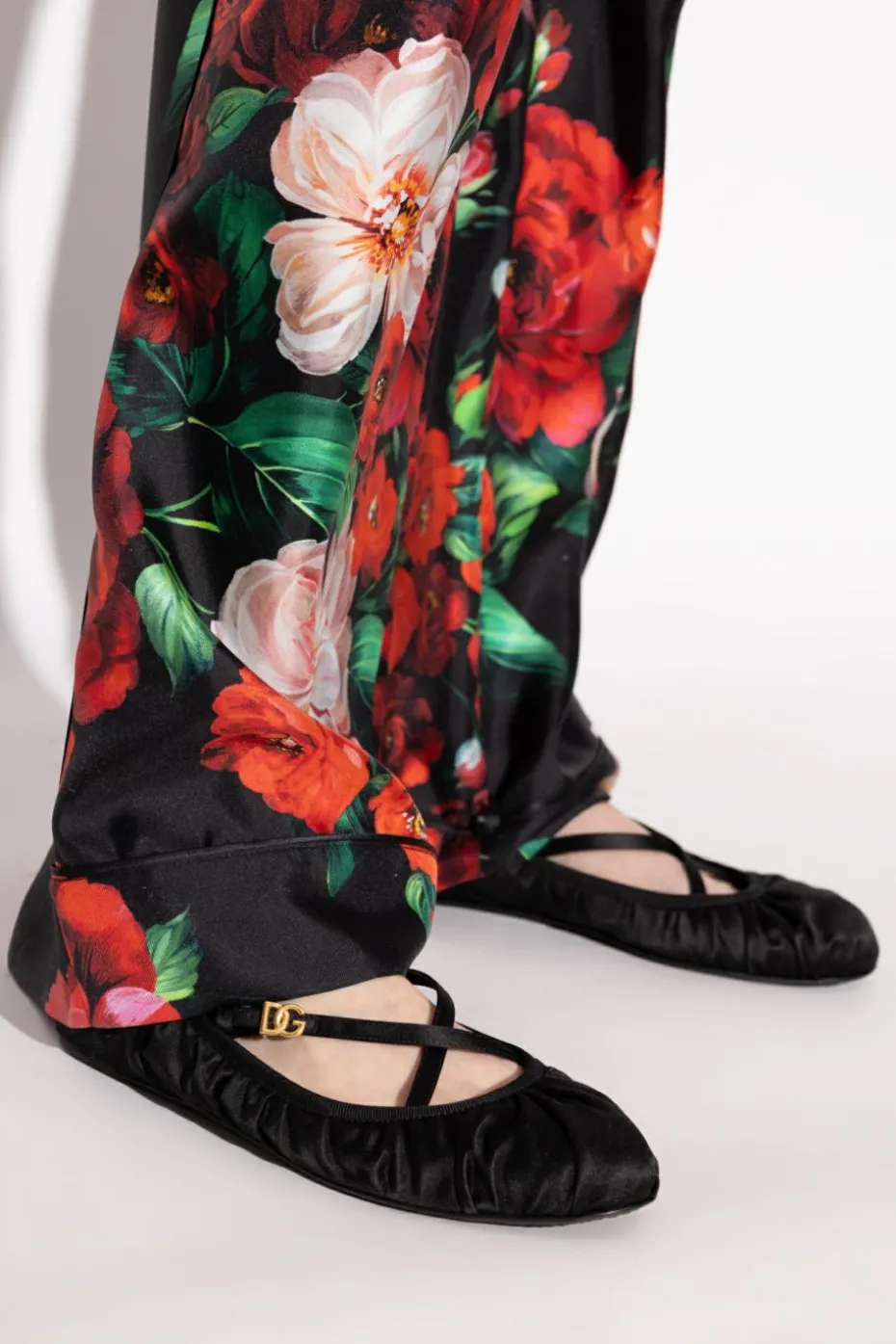 Dolce & Gabbana BLACK Satin Ballet Flats