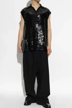 Dolce & Gabbana BLACK Sequined sleeveless top