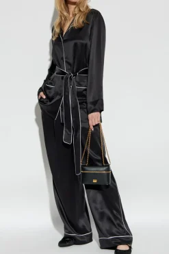 Dolce & Gabbana BLACK Silk wide-leg pants