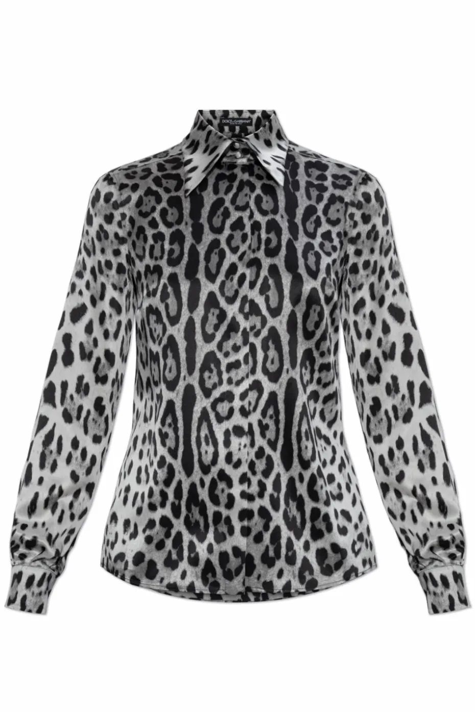 Dolce & Gabbana BLACK Silk shirt with animal motif