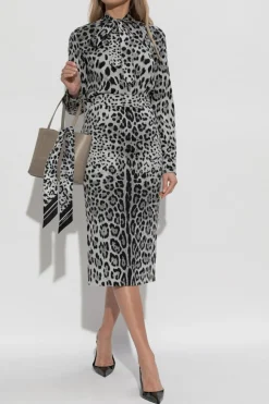 Dolce & Gabbana BLACK Silk shirt with animal motif