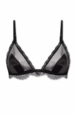 Dolce & Gabbana BLACK Silk lace-trimmed bra