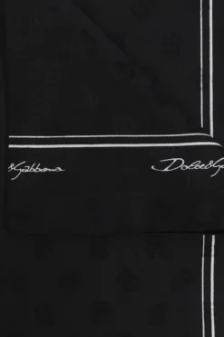 Dolce & Gabbana BLACK Silk scarf with monogram