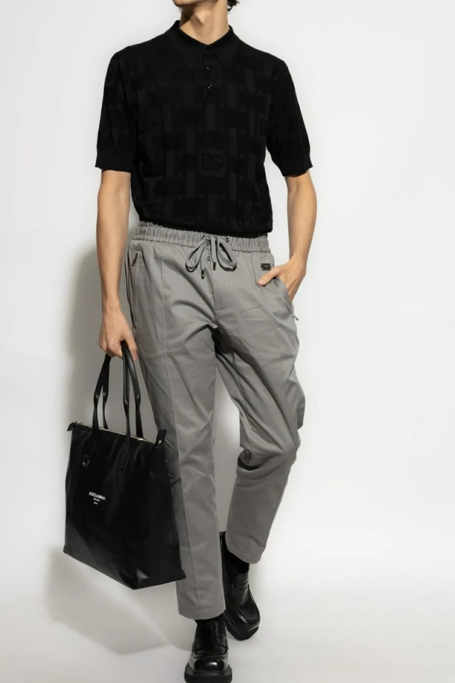 Dolce & Gabbana BLACK Silk Polo