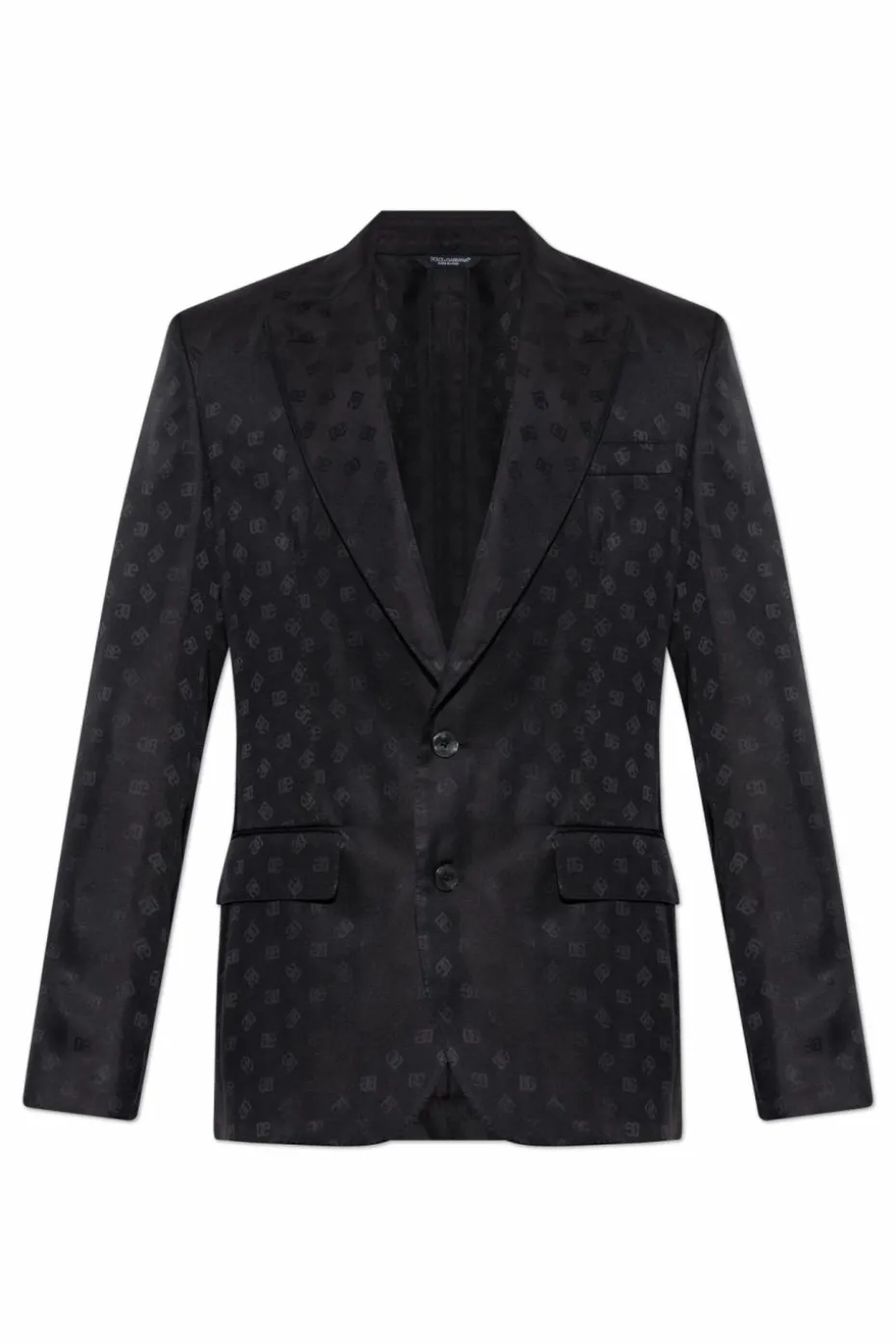 Dolce & Gabbana BLACK Silk blazer with monogram