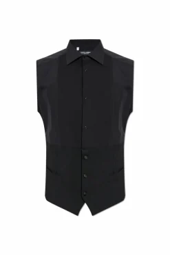 Dolce & Gabbana BLACK Sleeveless tuxedo shirt