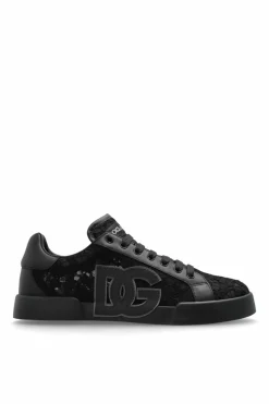 Dolce & Gabbana BLACK Sports shoes with lace insert