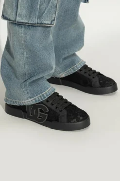 Dolce & Gabbana BLACK Sports shoes with lace insert