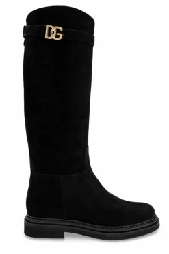 Dolce & Gabbana BLACK Suede over-the-knee boots
