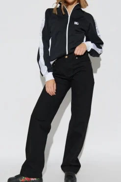 Dolce & Gabbana BLACK Sweatshirt with stand-up collar
