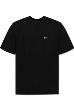 Dolce & Gabbana BLACK T-shirt with logo appliquƩ