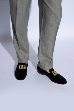 Dolce & Gabbana BLACK Velvet loafers