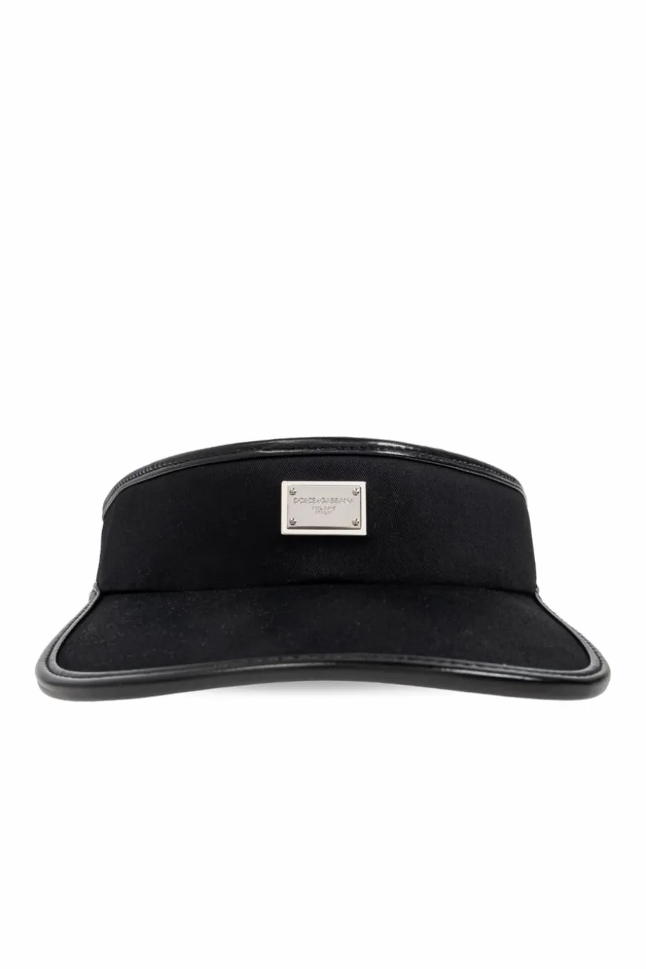 Dolce & Gabbana BLACK Visor with application and engraved logo