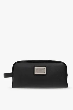 Dolce & Gabbana BLACK Wash bag with logo