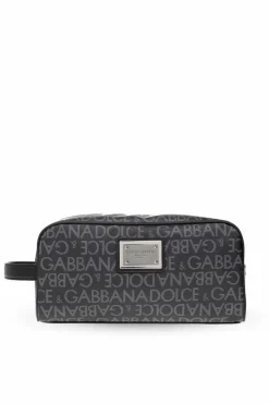 Dolce & Gabbana BLACK Wash bag with logo