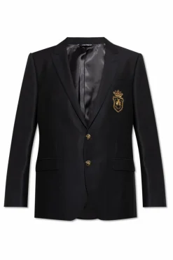 Dolce & Gabbana BLACK Wool blazer with appliqué