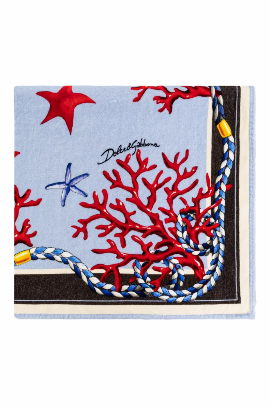 Dolce & Gabbana BLUE Bath towel with print