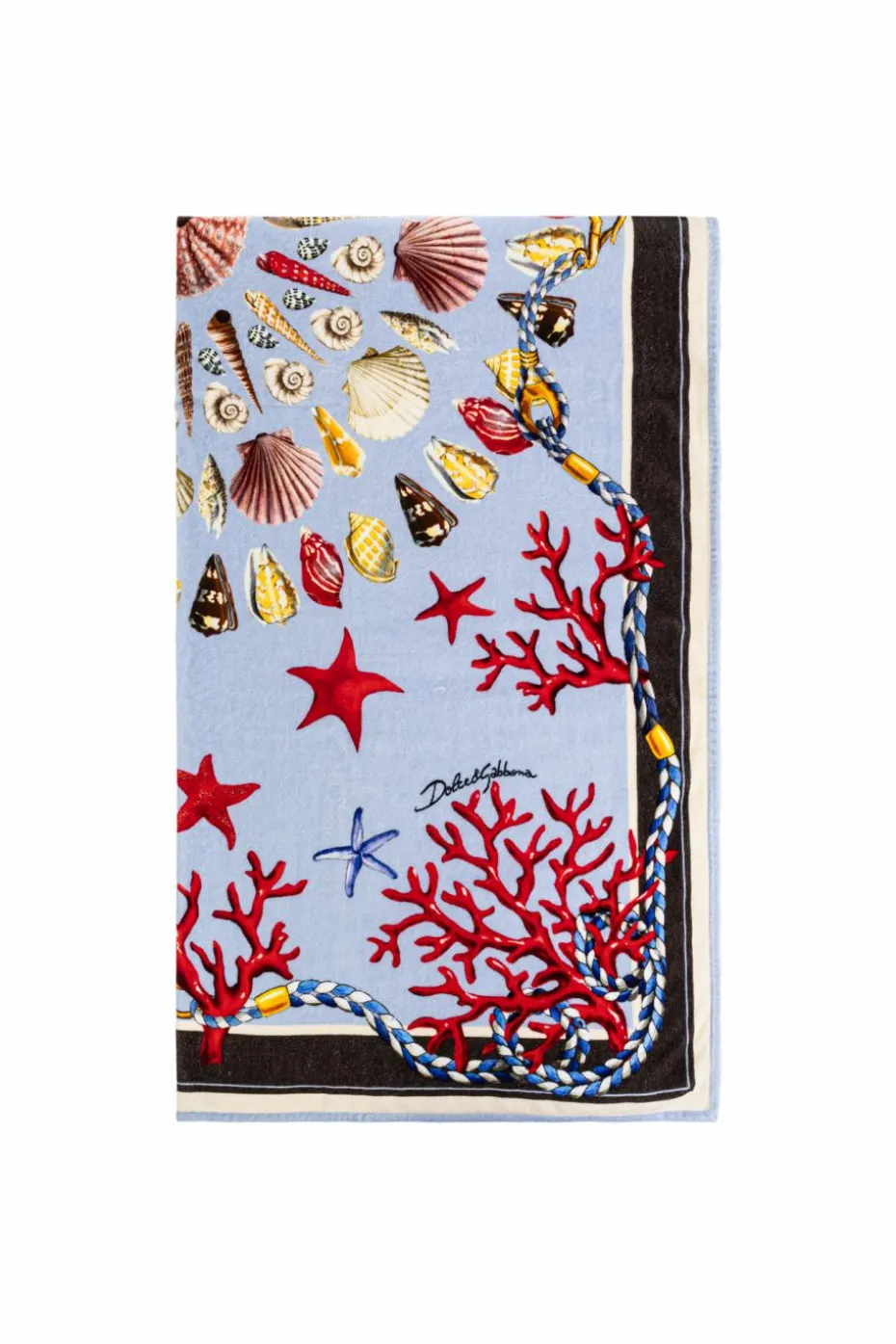 Dolce & Gabbana BLUE Bath towel with print