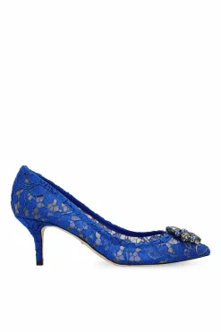 Dolce & Gabbana BLUE ‘Bellucci’ lace stiletto pumps