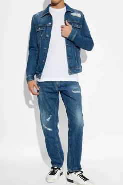 Dolce & Gabbana BLUE Denim jacket with vintage effect