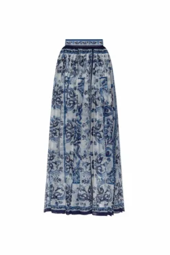 Dolce & Gabbana BLUE Silk skirt with print