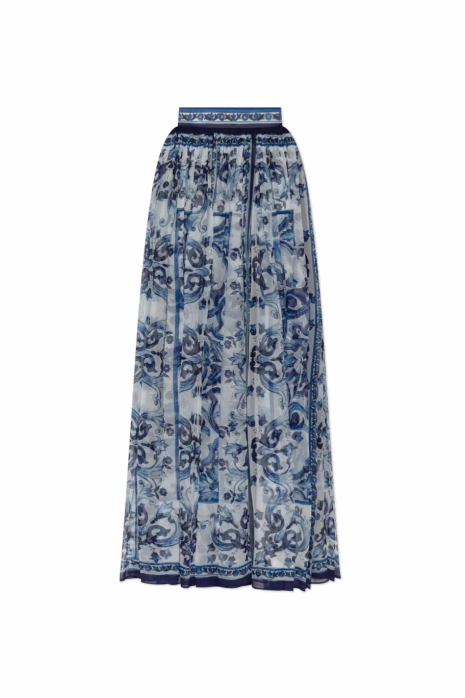 Dolce & Gabbana BLUE Silk skirt with print