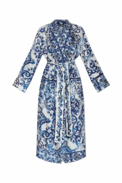 Dolce & Gabbana BLUE Silk robe