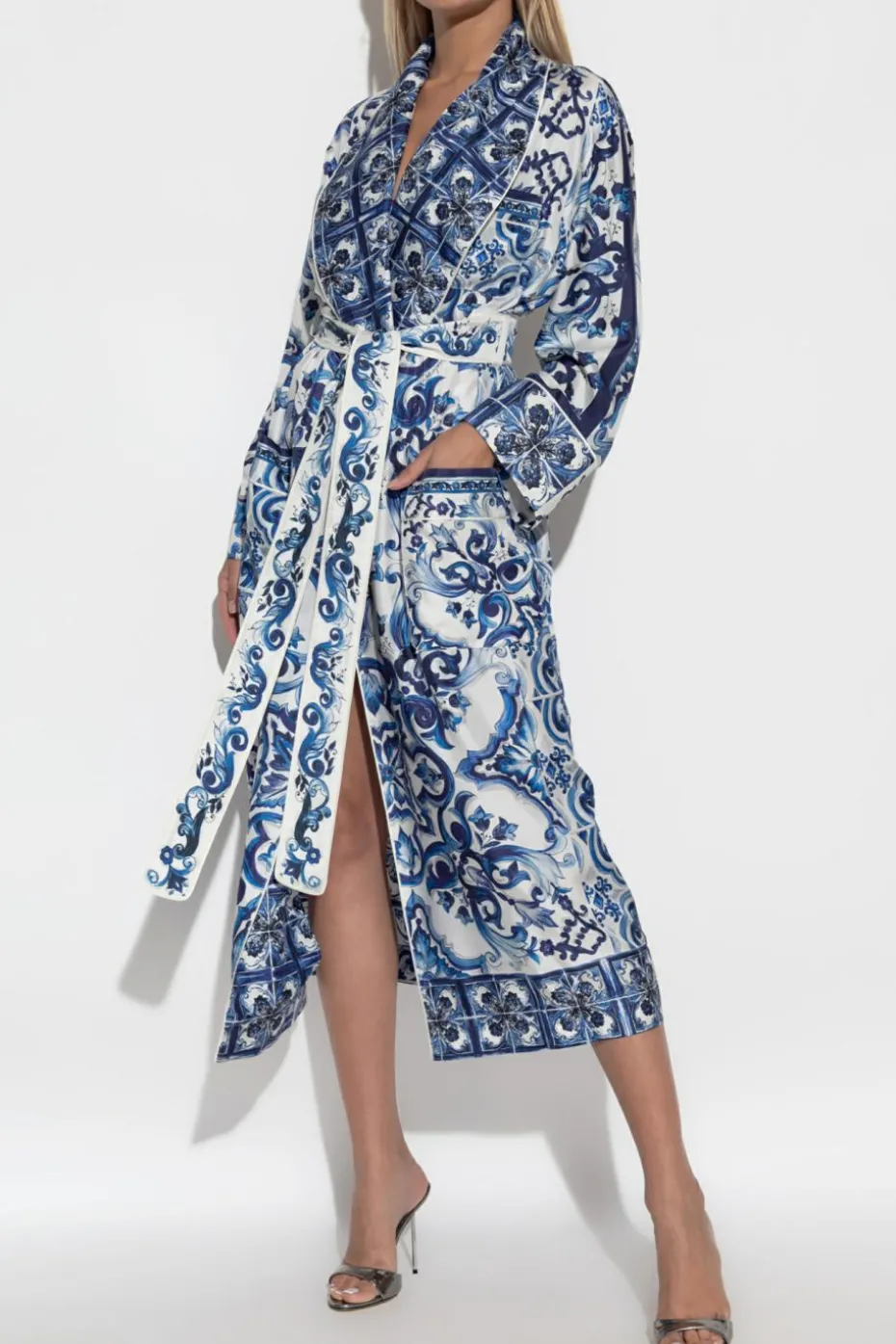 Dolce & Gabbana BLUE Silk robe