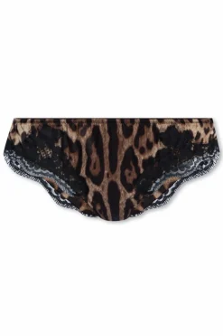 Dolce & Gabbana BROWN Briefs with animal motif