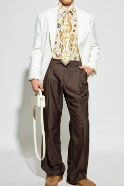 Dolce & Gabbana BROWN Creased trousers