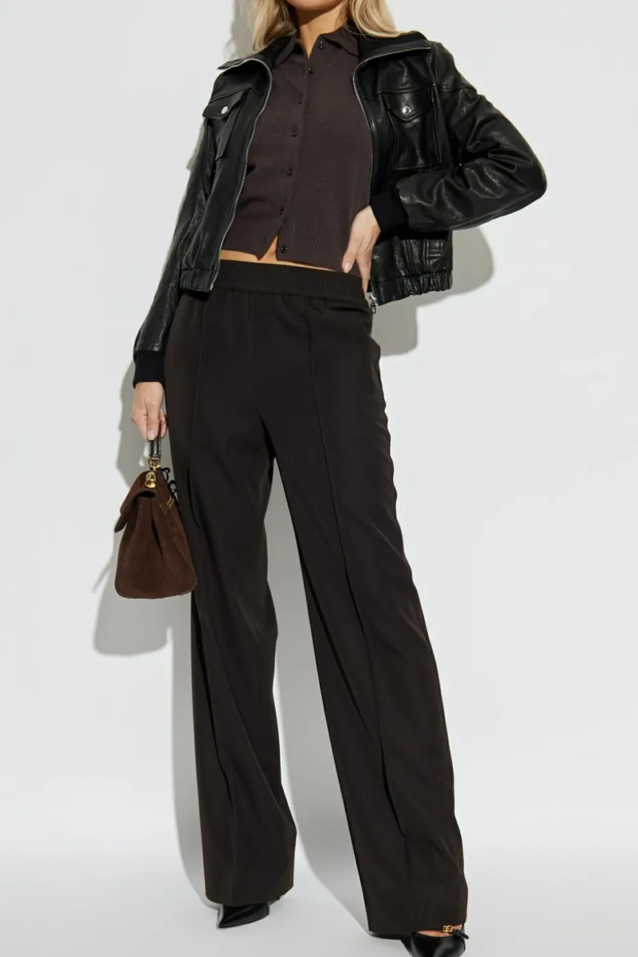 Dolce & Gabbana BROWN Creased trousers