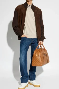 Dolce & Gabbana BROWN Jacket with suede front