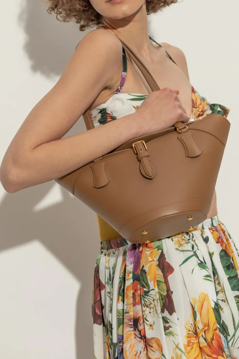 Dolce & Gabbana BROWN Leather shoulder bag