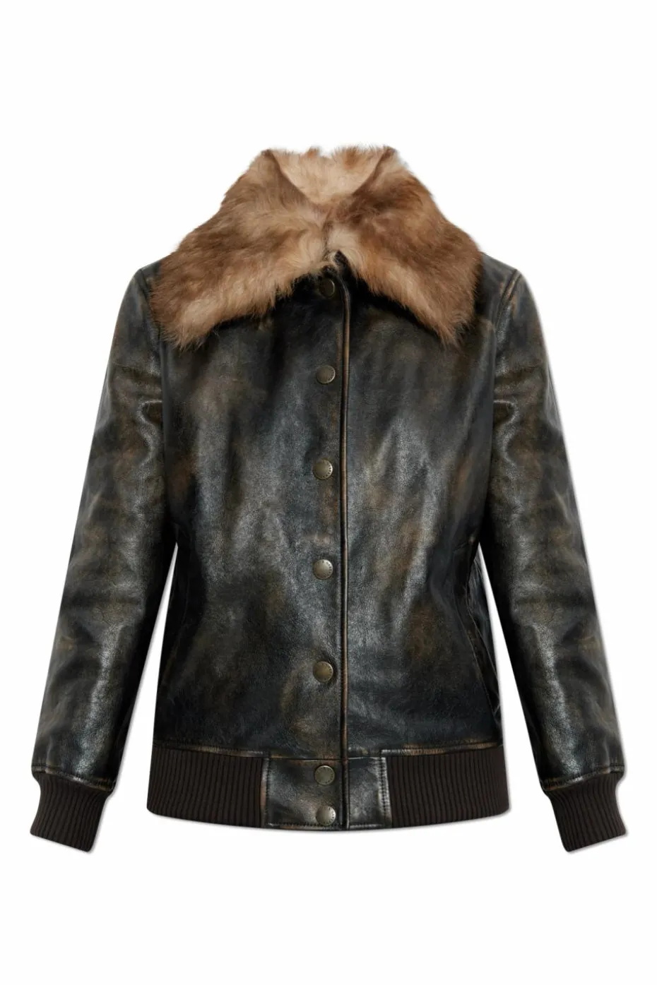 Dolce & Gabbana BROWN Leather jacket