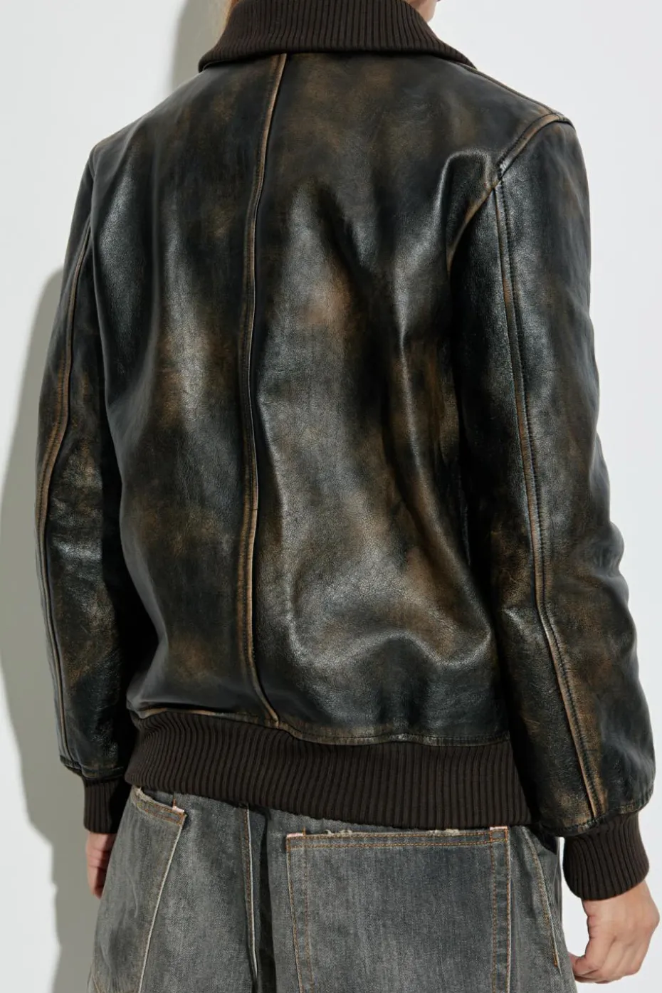 Dolce & Gabbana BROWN Leather jacket