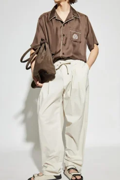 Dolce & Gabbana BROWN Silk shirt with pocket