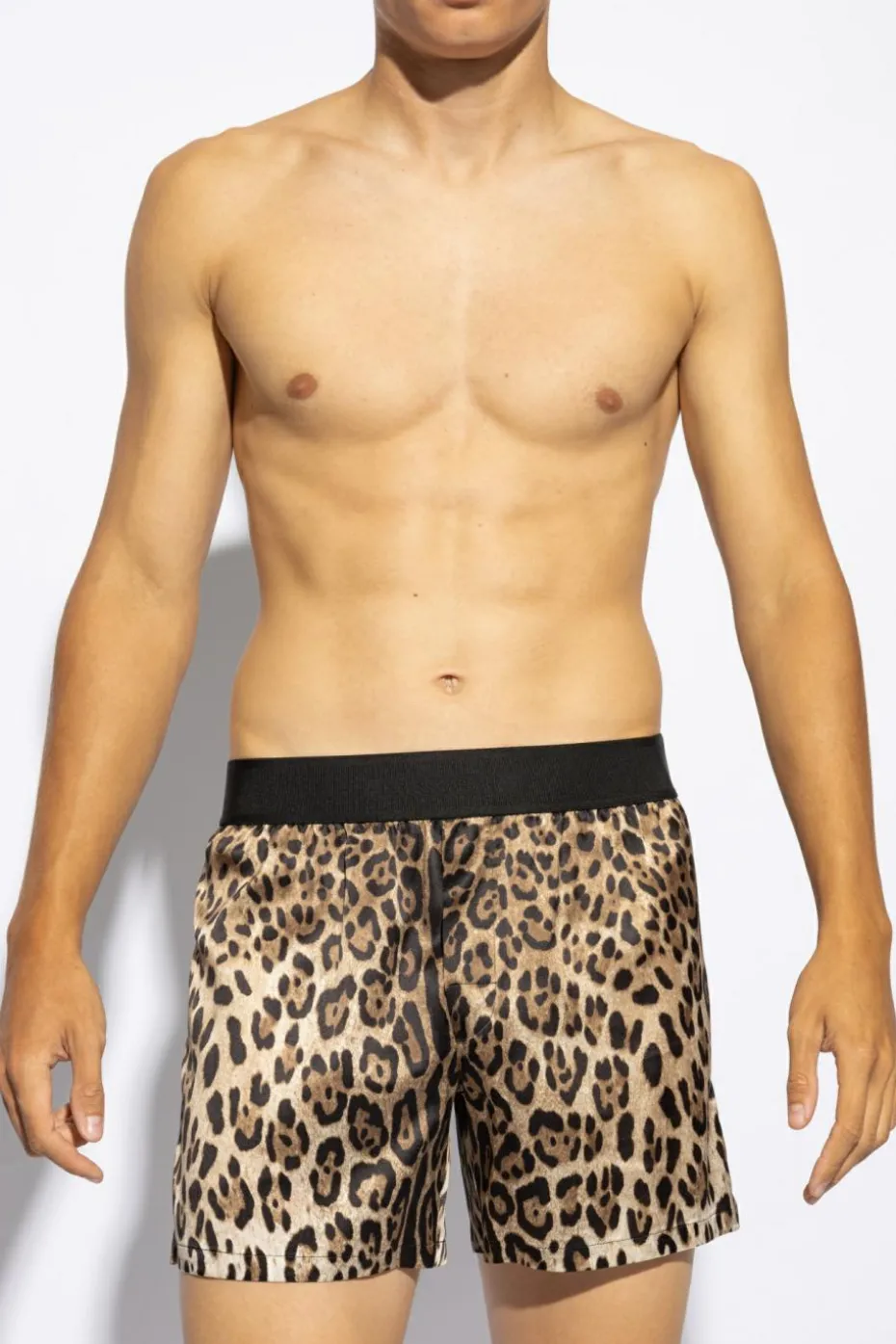 Dolce & Gabbana BROWN Silk shorts