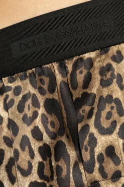 Dolce & Gabbana BROWN Silk shorts