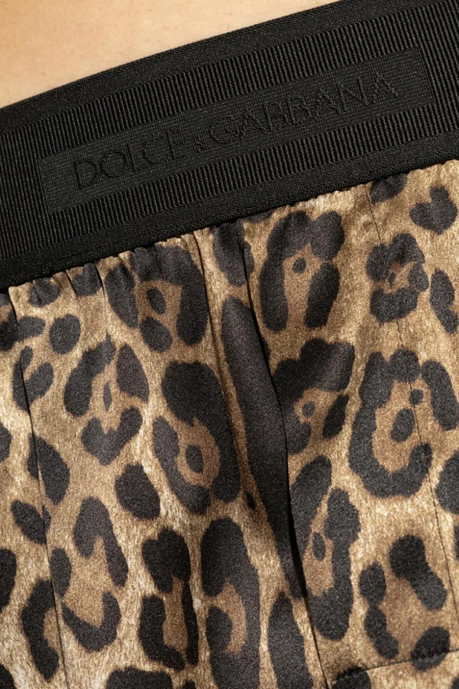 Dolce & Gabbana BROWN Silk shorts